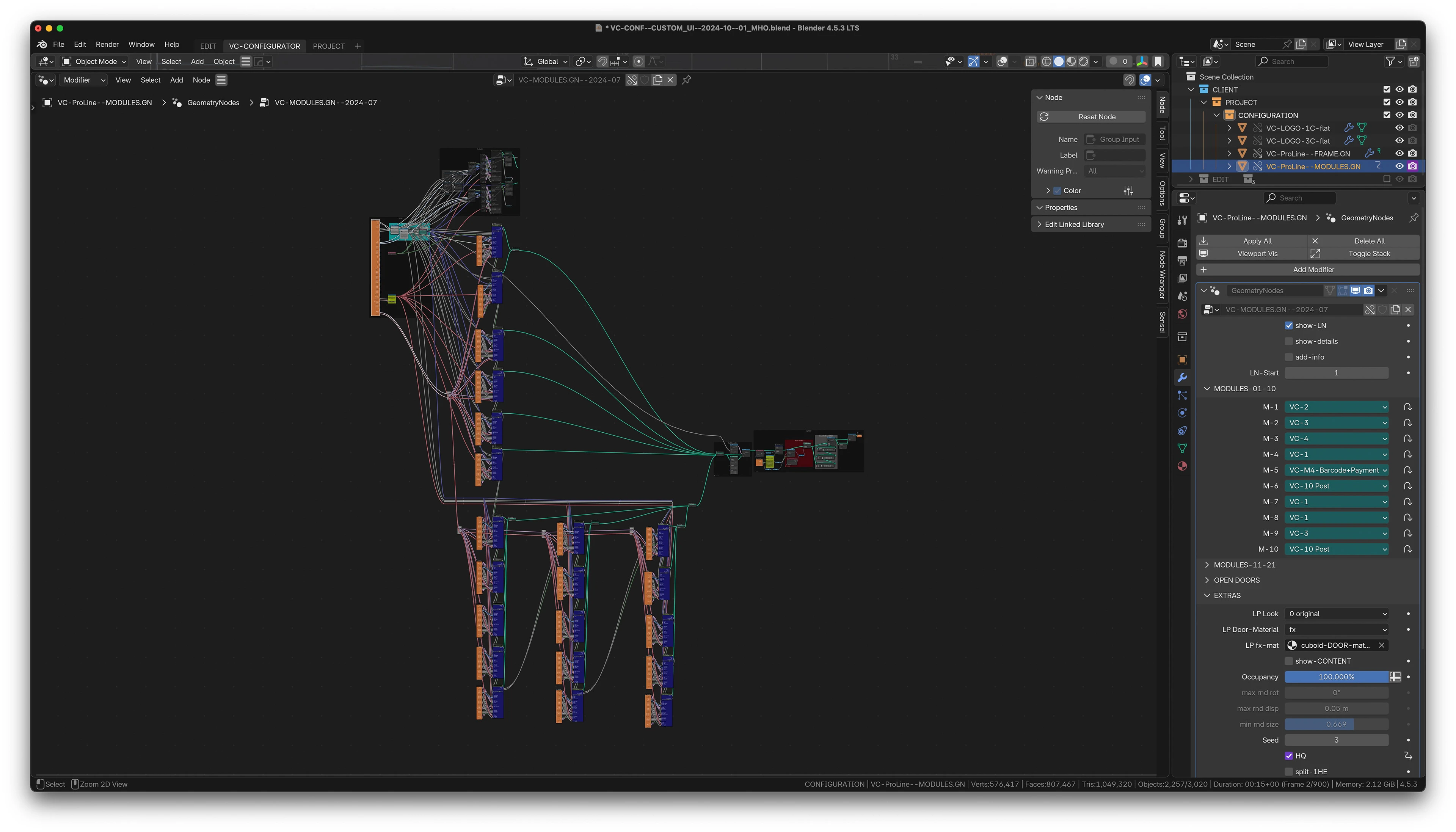 Blender Geometry Node: MODULES