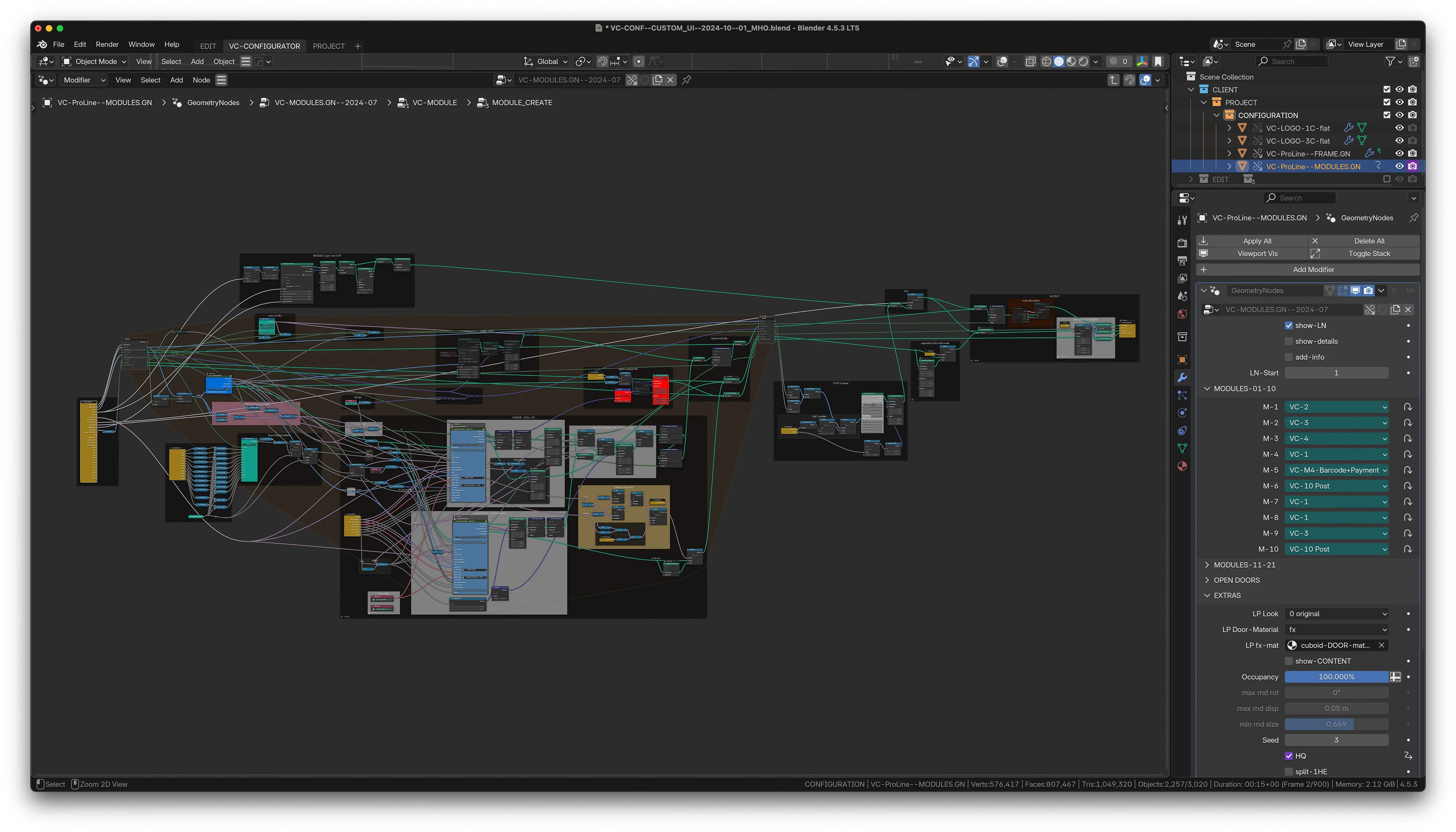 Blender Geometry Node: MODULE CREATE