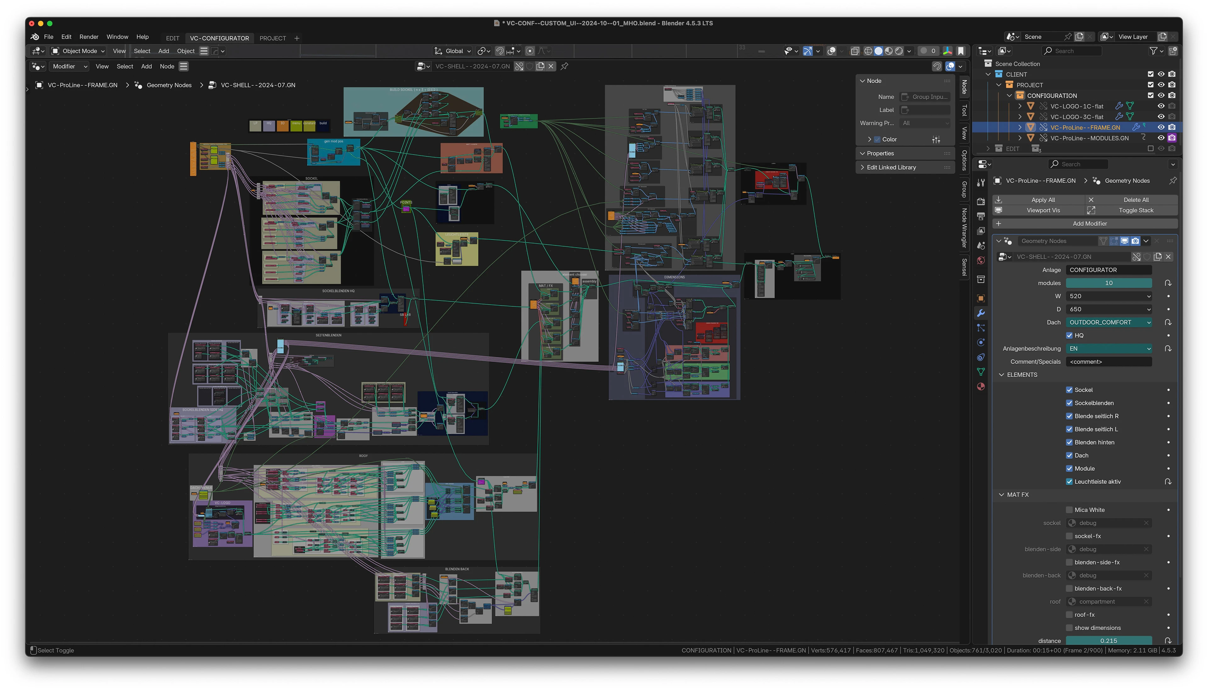 Blender Geometry Node: FRAME