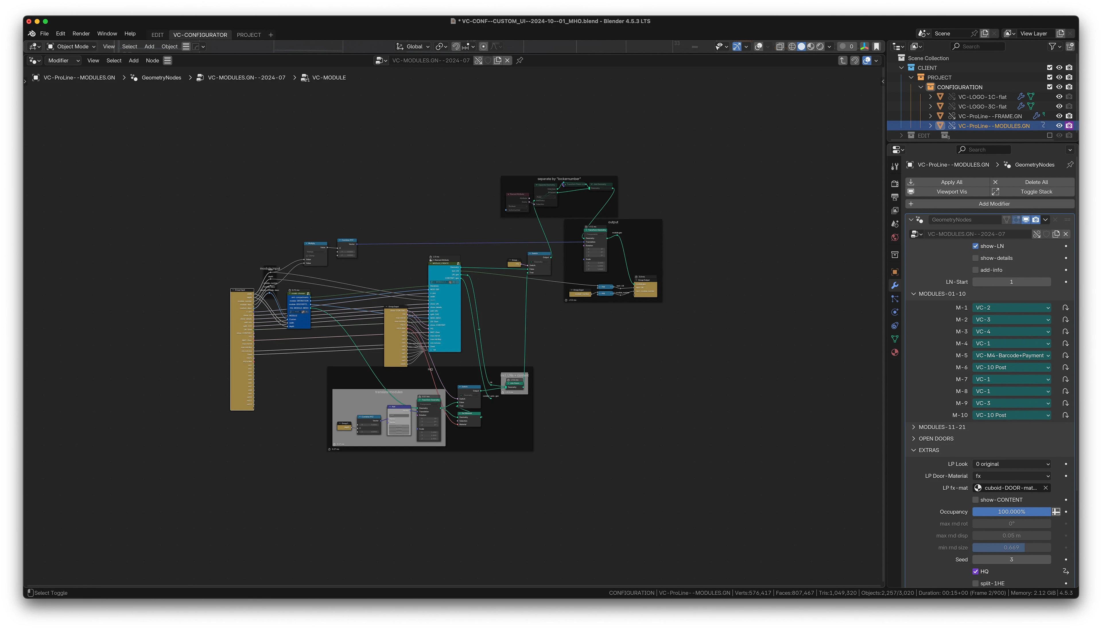 Blender Geometry Node: MODULE